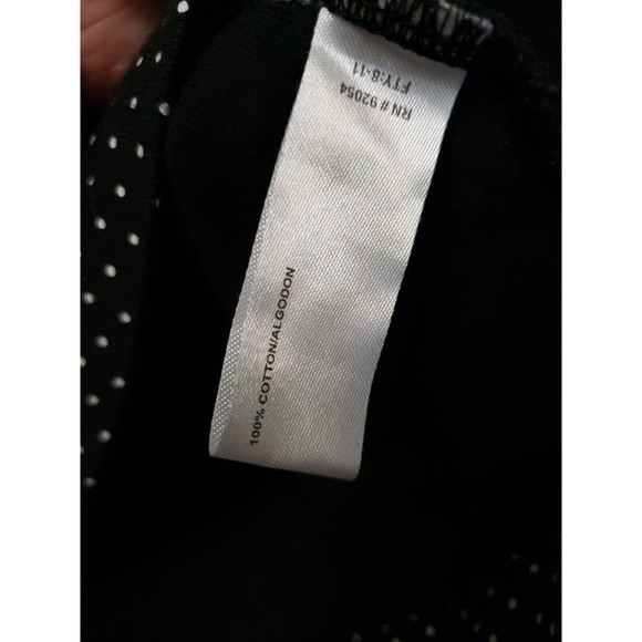 Carolyn Taylor Womens Size M Polka Dot Black and White Short Sleeve Cotton - Picture 5 of 7